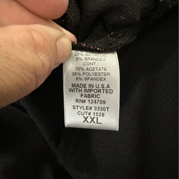 IC By Connie K Copper Metallic Colorblock Pullover Stretch Knit Tunic Top XXL - Picture 10 of 11